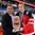 ZUG, SWITZERLAND - APRIL 26: IIHF chairman Frank Gonzalez presents Canada's Mitchell Stephens #23 with the bronze medal trophy after defeating Switzerland at the 2015 IIHF Ice Hockey U18 World Championship. (Photo by Matt Zambonin/HHOF-IIHF Images)

